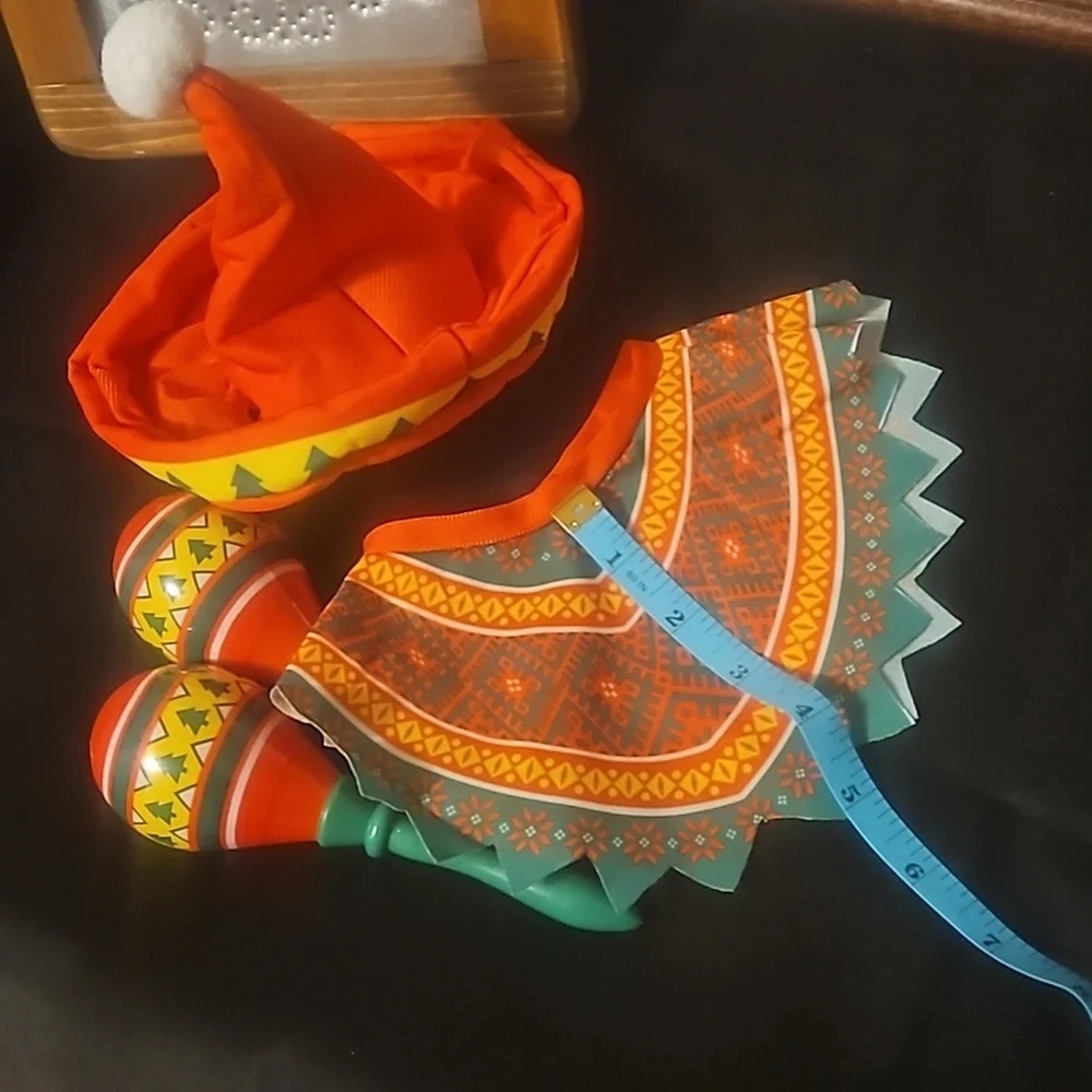 Dog Outfit Fiesta/Christmas Hat & Top & ChaChas